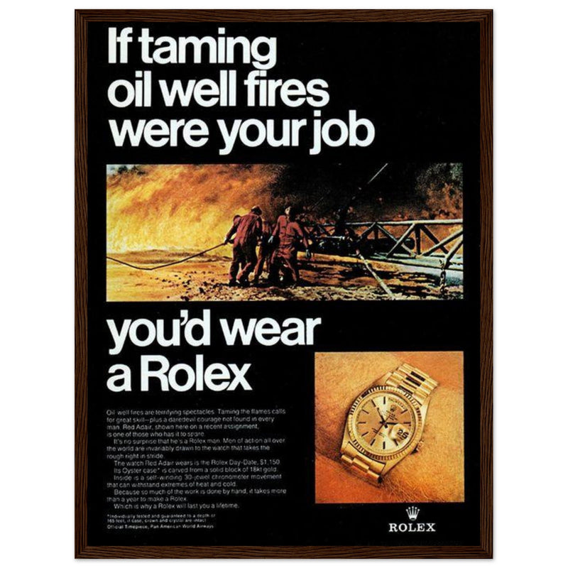 Rolex Day-Date Vintage Poster Ad