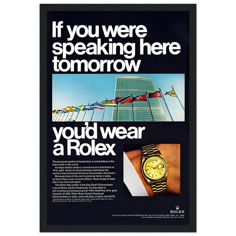 Rolex Day-Date UN Vintage Poster Ad