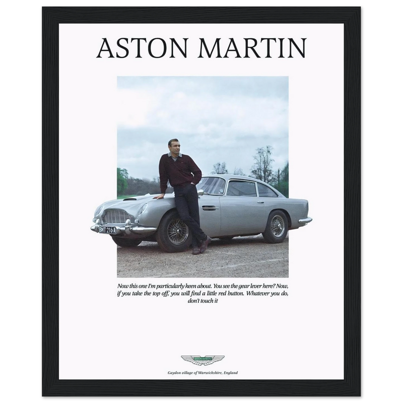Aston Martin Vintage Poster Ad - 1964 James Bond Goldfinger