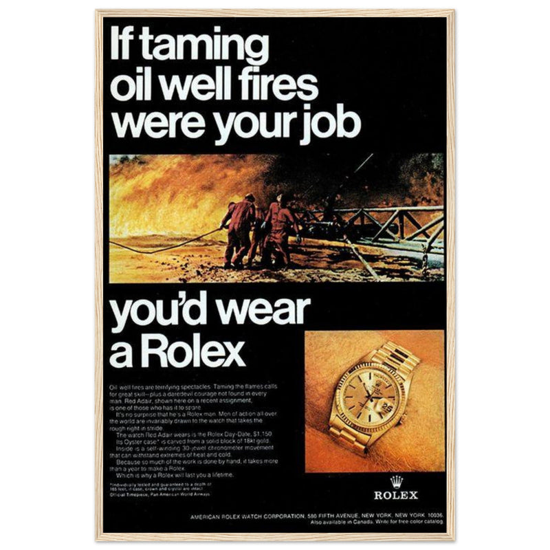 Rolex Day-Date Vintage Poster Ad