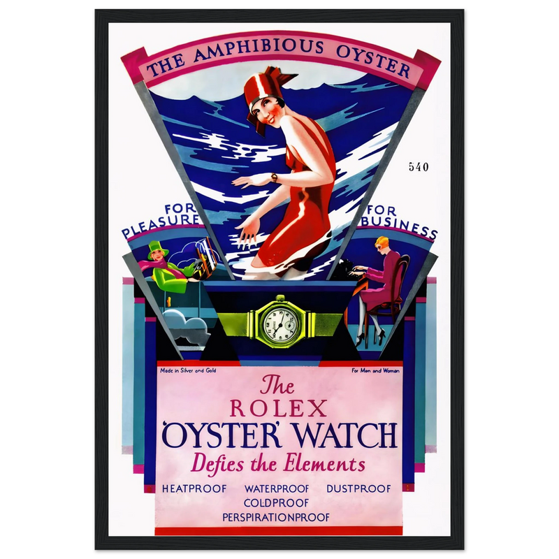 Rolex Amphibious Oyster Vintage Poster