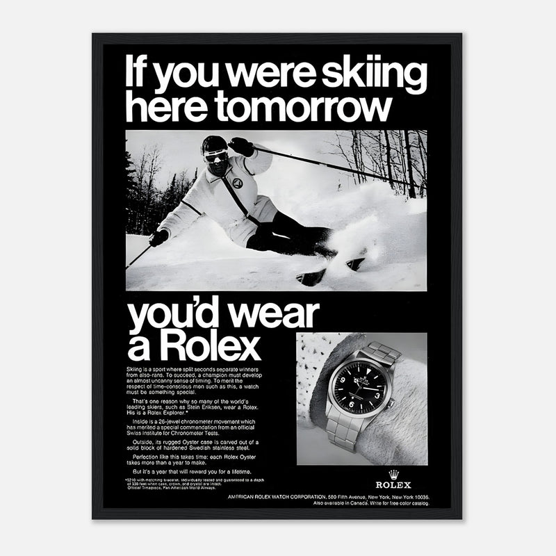 Rolex Ski Vintage Poster Ad