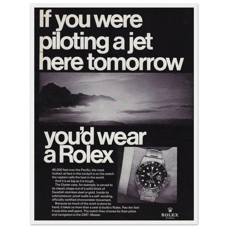 Rolex Jet Pilot Vintage Poster Ad