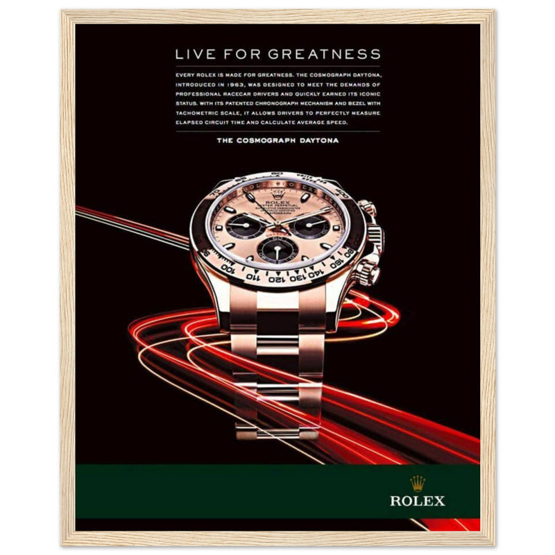 Rolex Live For Greatness Vintage Poster Ad
