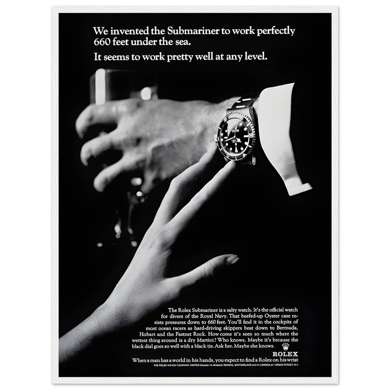 Rolex Submariner Any Level Vintage Poster Ad
