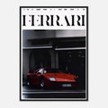 Ferrari Red Vintage Poster Ad