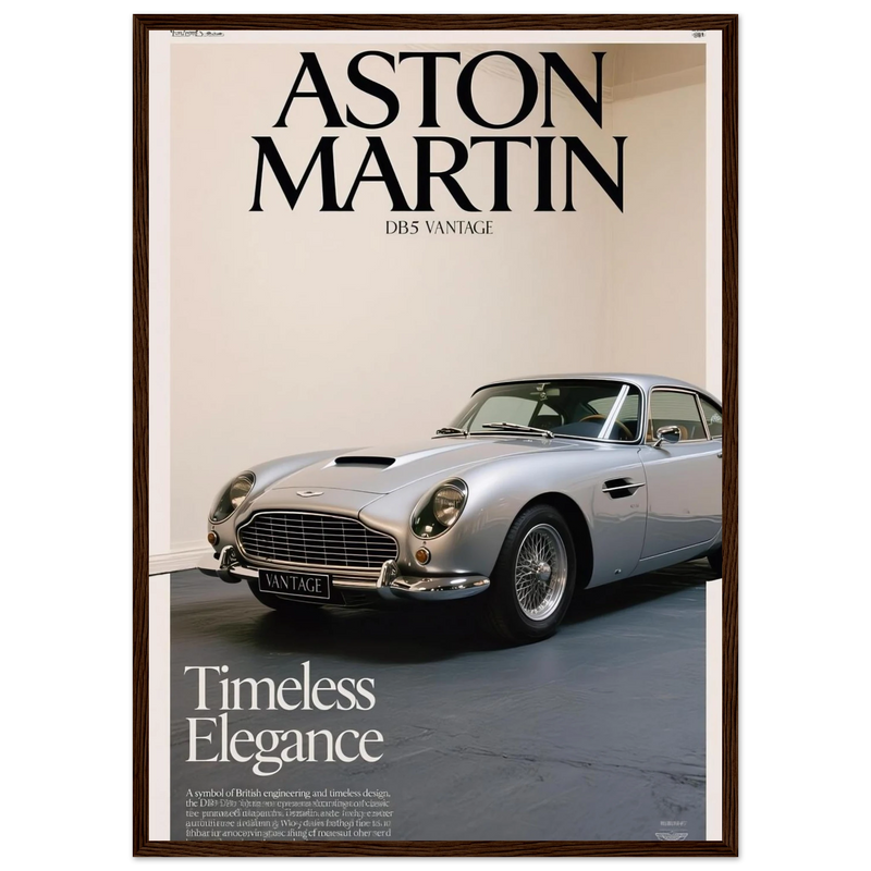 Aston Martin Vintage Poster Ad - DB5 Vantage