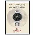 Omega Race to the Moon Vintage Poster Ad