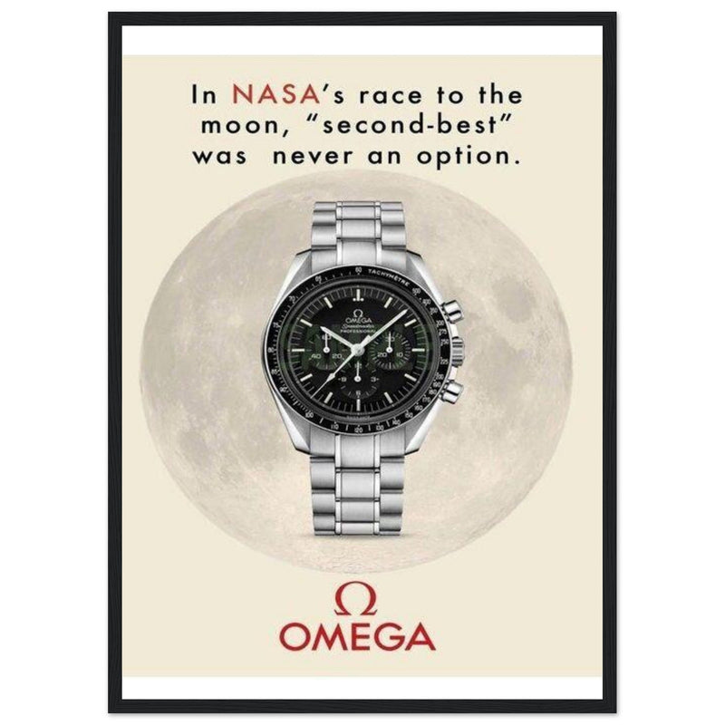 Omega Race to the Moon Vintage Poster Ad