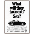 Porsche Tax Vintage Poster Ad