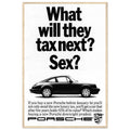 Porsche Tax Vintage Poster Ad