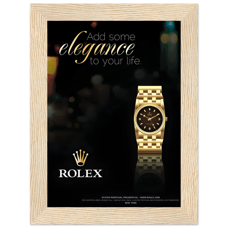 Rolex Elegance Vintage Poster Ad