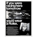 Rolex Racing Vintage Poster Ad