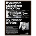 Rolex Racing Vintage Poster Ad