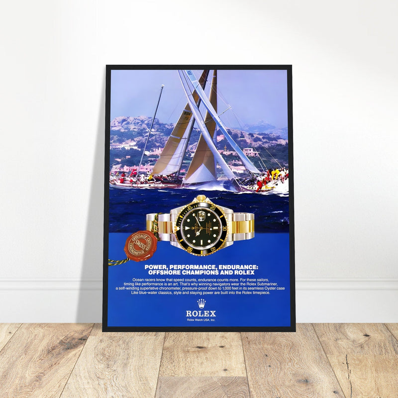 Rolex Submariner Offshore Champions Vintage Poster Ad