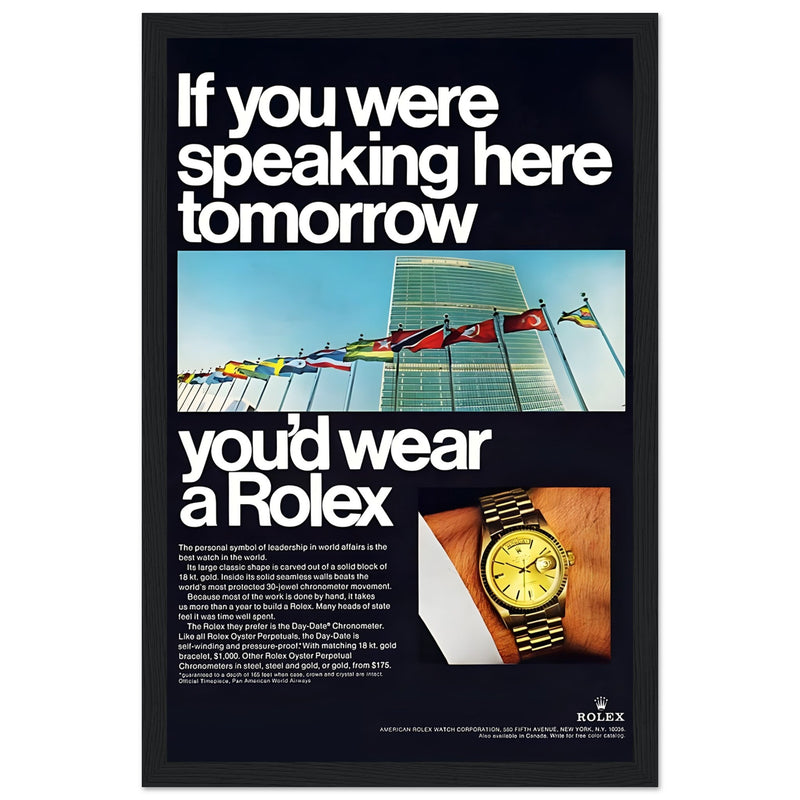 Rolex Day-Date UN Vintage Poster Ad