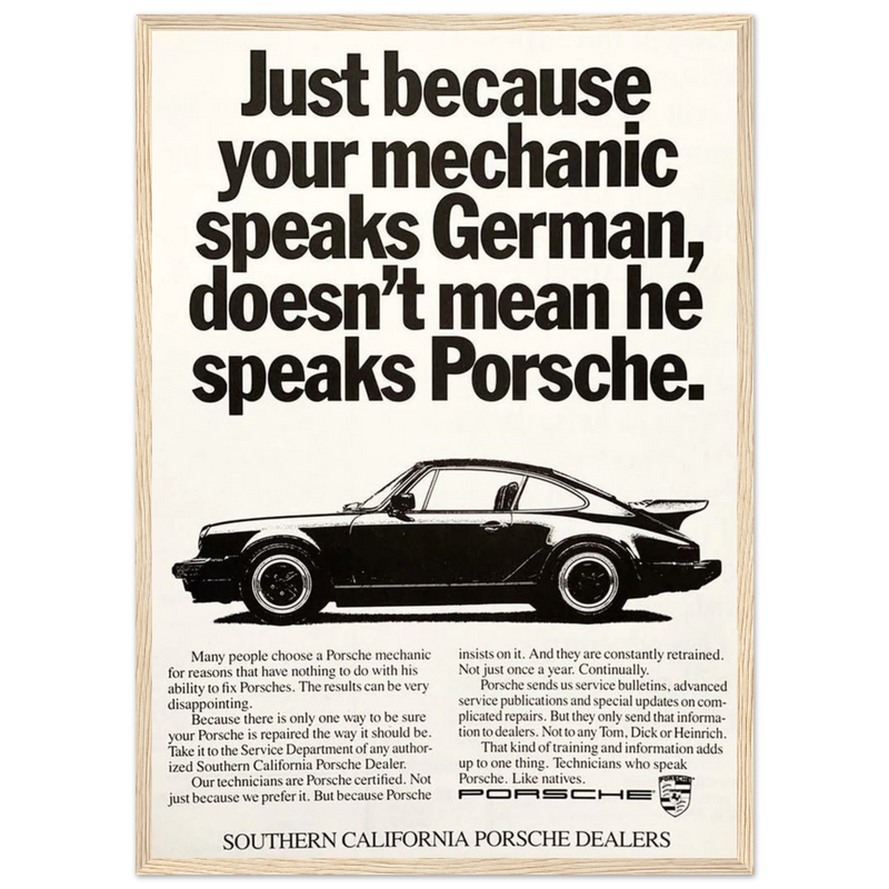Porsche - German Speaking Vintage Poster