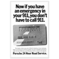 Porche 24 Road Assistance Vintage Poster Ad