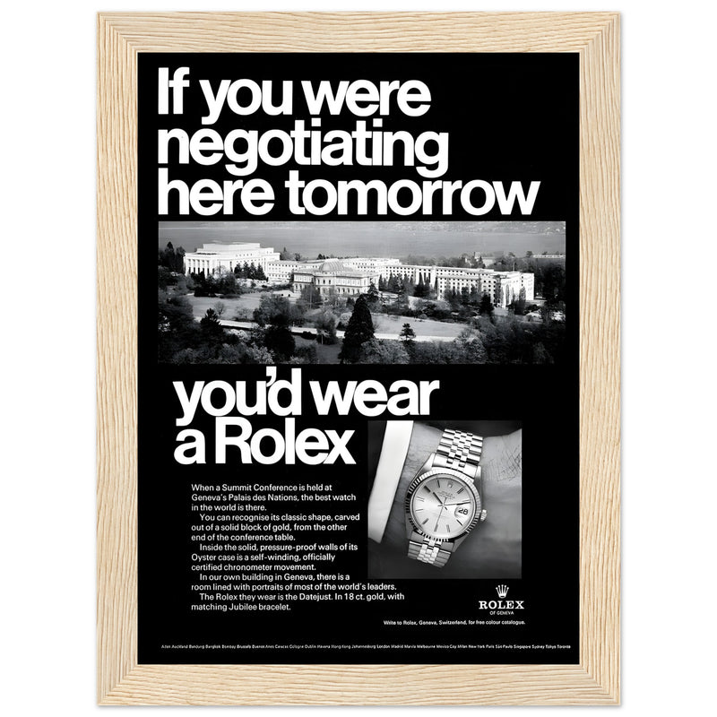 Rolex Datejust Geneva Vintage Poster Ad
