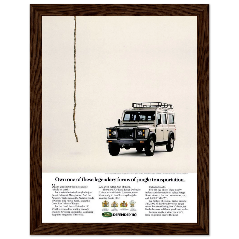 Land Rover Defender Vintage Poster