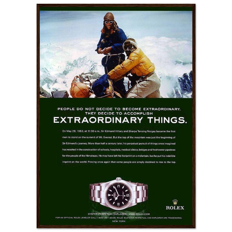 Rolex Oyster Perpetual Explorer Vintage Poster Ad