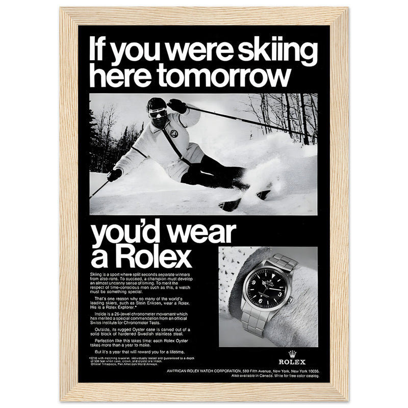Rolex Ski Vintage Poster Ad