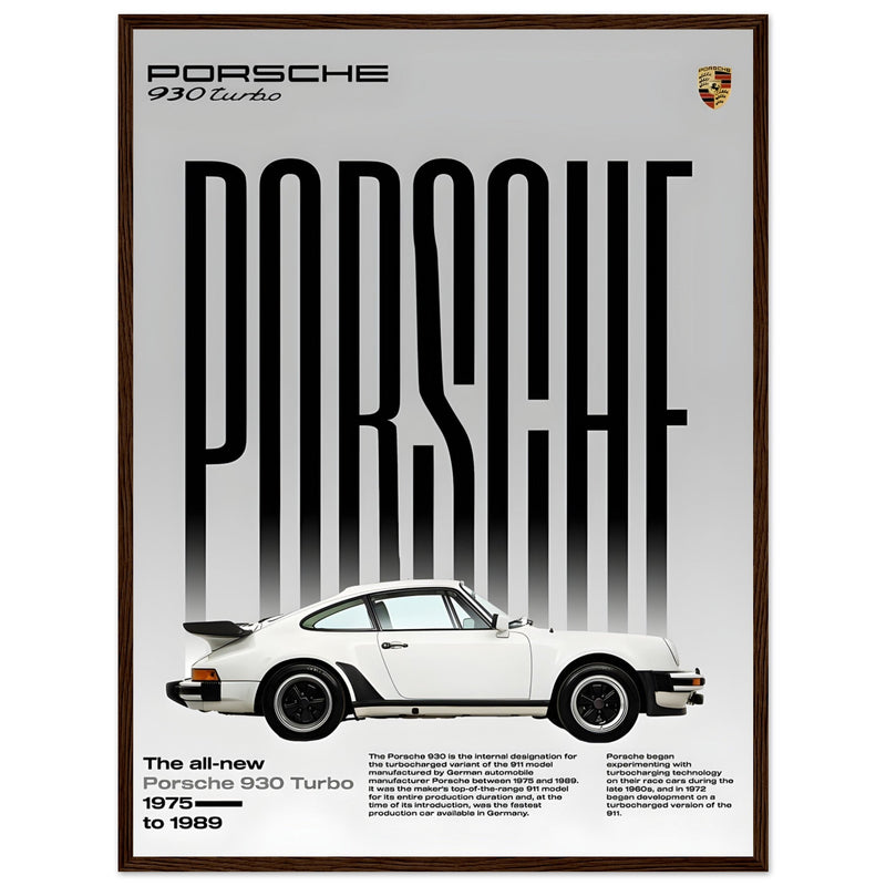 Porsche 930 Turbo 1975 Vintage Poster Ad
