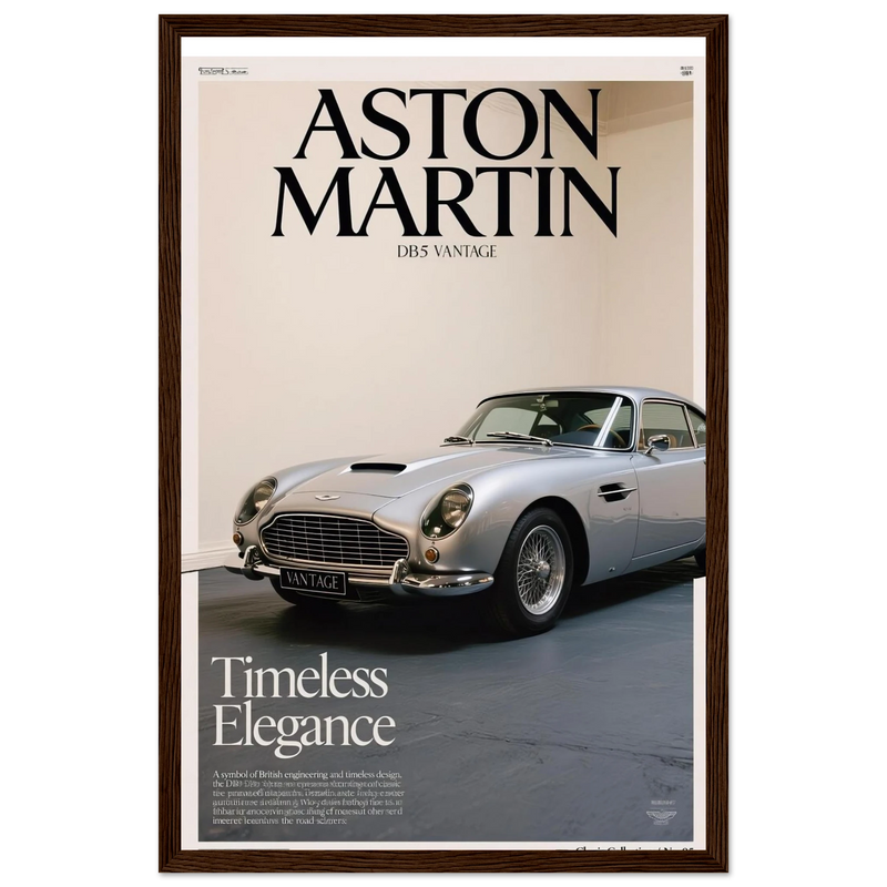 Aston Martin Vintage Poster Ad - DB5 Vantage