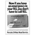 Porche 24 Road Assistance Vintage Poster Ad