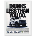 Land Rover Defender Drinks Less Than You Do Vintage Poster Ad
