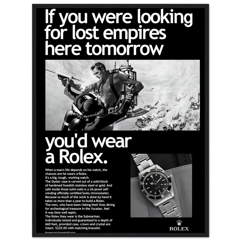 Rolex Submariner Vintage Poster Ad