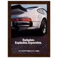 Porsche - Exclusive, Explosive, Expensive Vintage Poster