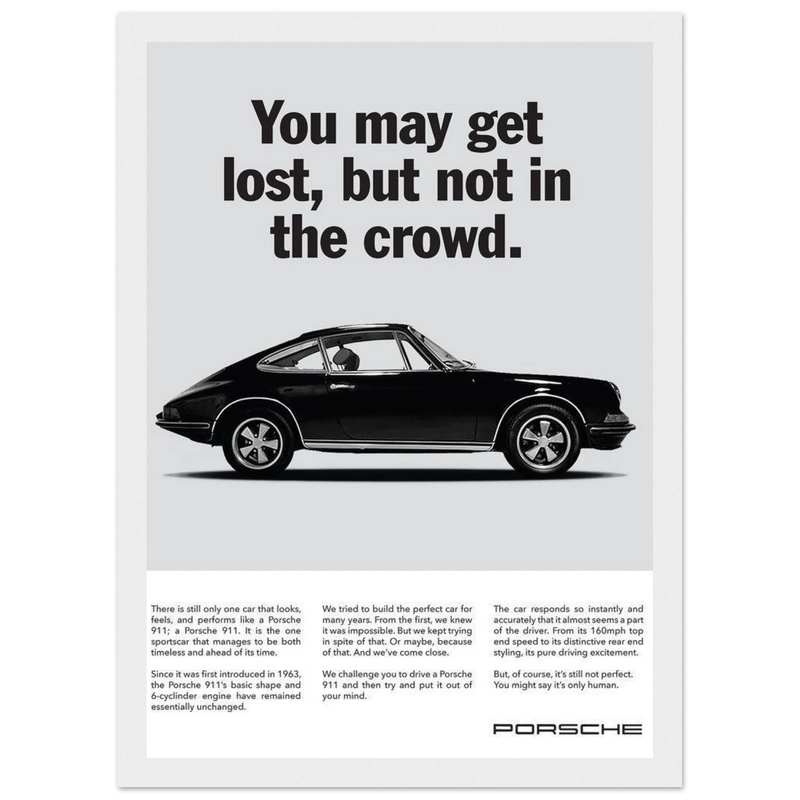 Porsche Vintage Poster - Lost