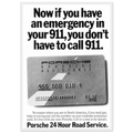 Porche 24 Road Assistance Vintage Poster Ad