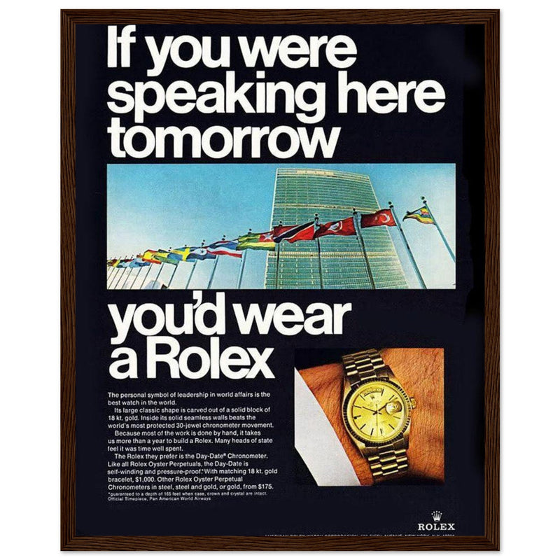 Rolex Day-Date UN Vintage Poster Ad