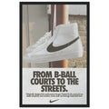 Nike Court to the streets Vintage Poster Ad