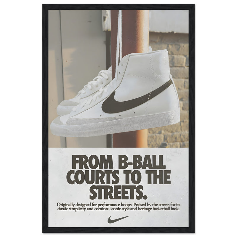 Nike Court to the streets Vintage Poster Ad