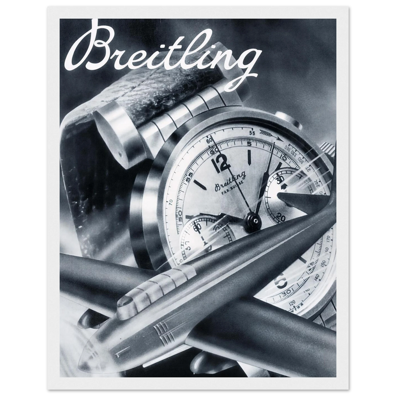 Breitling Sprint Montbrillant Vintage Ad Poster