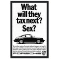 Porsche Tax Vintage Poster Ad