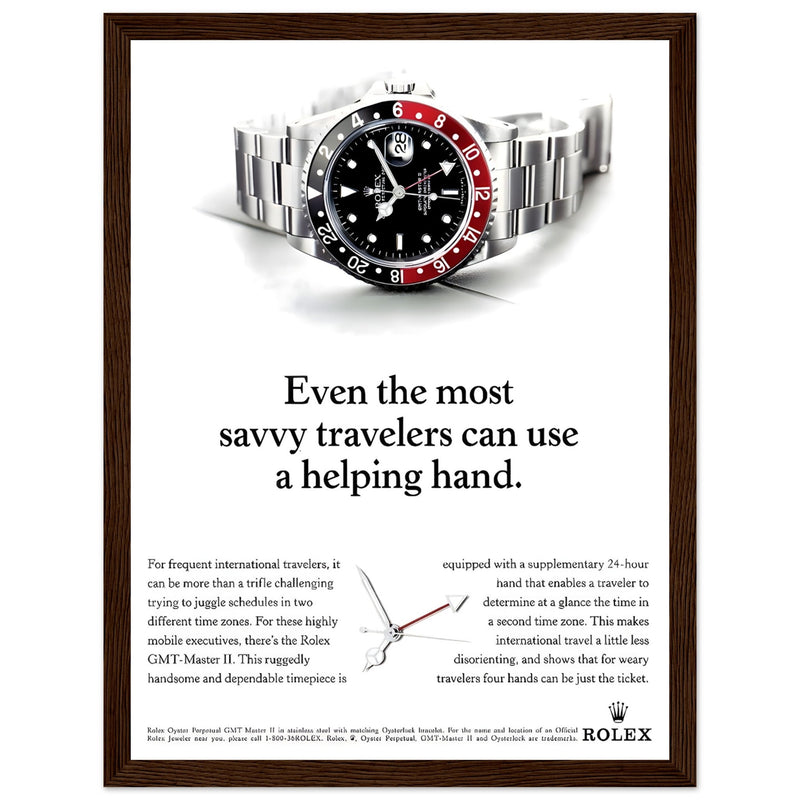 Rolex GMT Master Travel Vintage Poster Ad