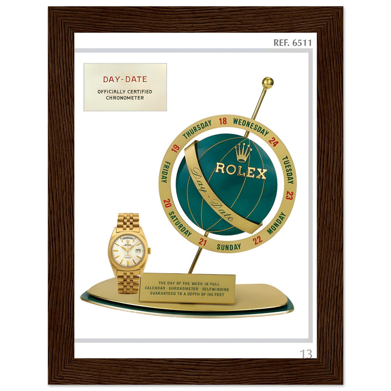 Rolex Day-Date Globe Vintage Poster Ad