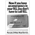 Porche 24 Road Assistance Vintage Poster Ad