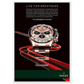 Rolex Live For Greatness Vintage Poster Ad