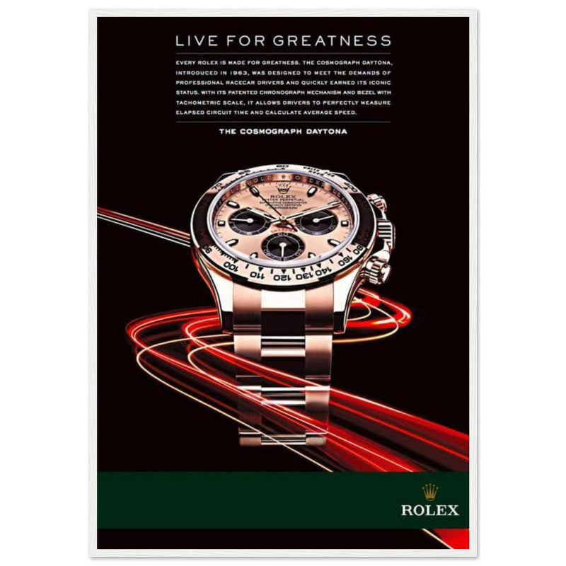 Rolex Live For Greatness Vintage Poster Ad
