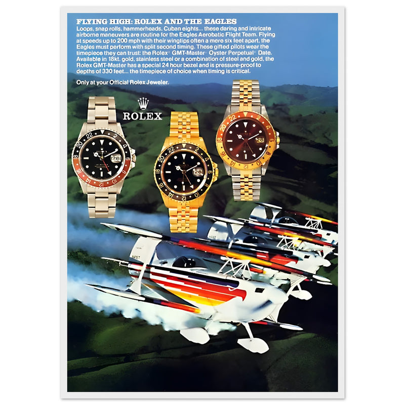 Rolex GMT Master Vintage Poster Ad