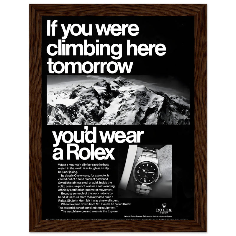 Rolex Explorer Everest Vintage Poster Ad