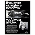 Rolex Racing Vintage Poster Ad