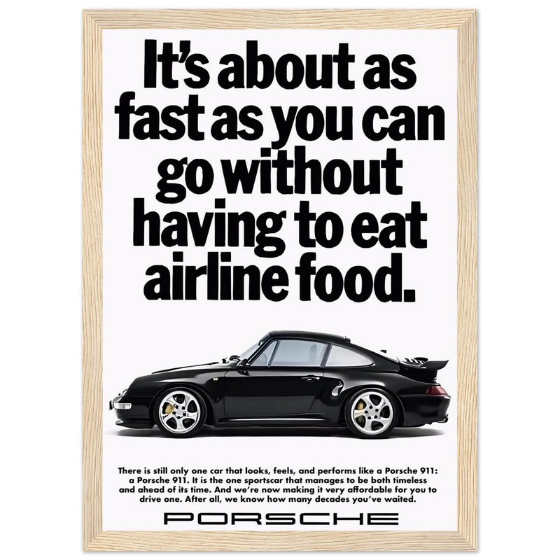 Porsche 911 Vintage Poster - Airline Food