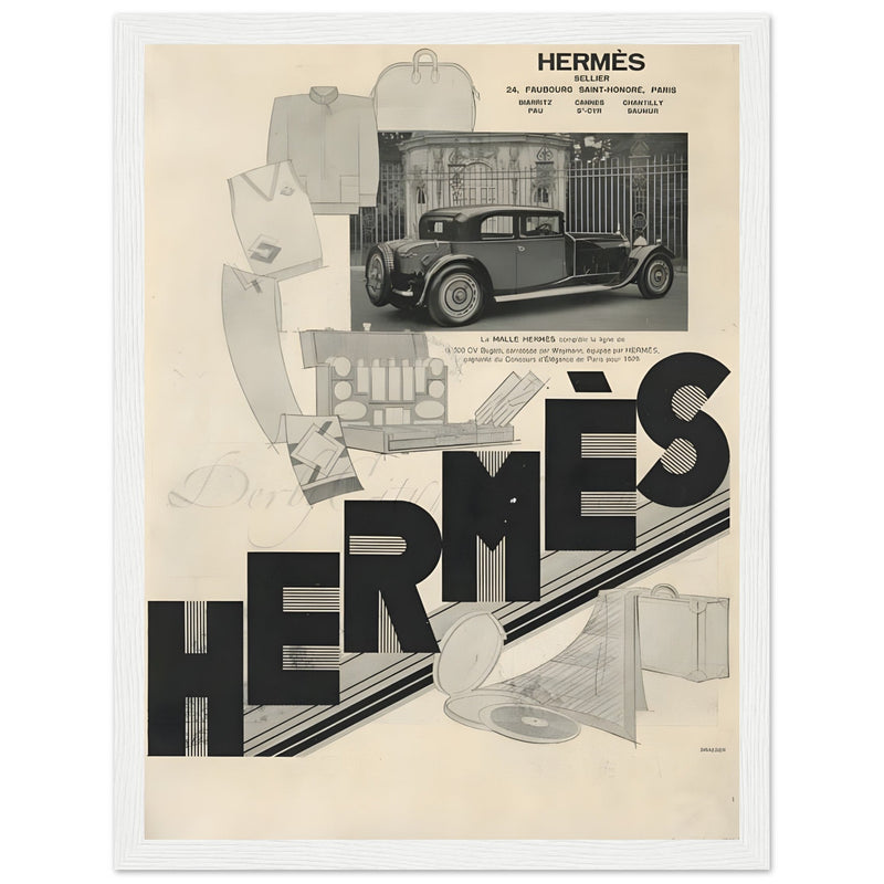 Hermes Fashion Vintage Poster Ad