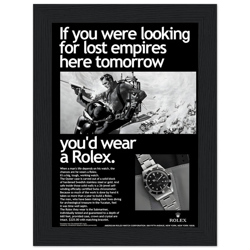 Rolex Submariner Vintage Poster Ad